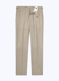 Beige wool canvas trousers - P3AXIN-BC31-56