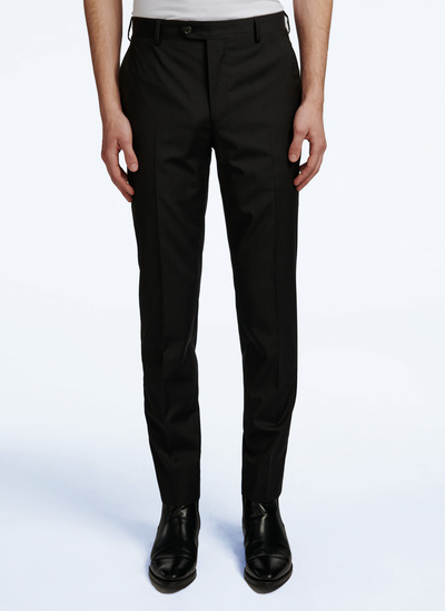Men's trousers black virgin wool Fursac - 22EP3VOXA-VC06/20