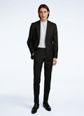 Black wool canvas trousers - P3VOXA-VC06-20