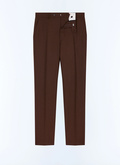 Slim-fit flannel suit trousers - P3LOXA-LC17-G018
