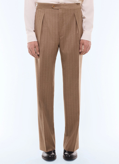 Men's white, ecru main fabric: 100% virgin woolwaistband lining: 58% polyester, 42% cottonleg lining: 100% polyesterpocket lining: 58% polyester, 42% cotton trousers Fursac - P3GOHA-LC13-A011