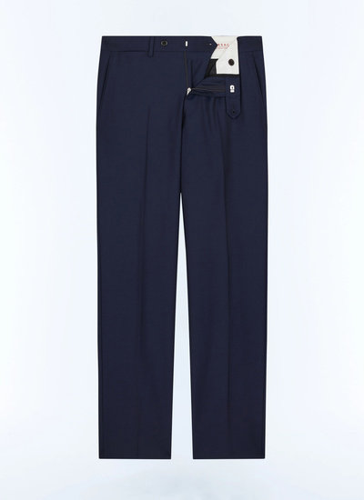 Men's blue, navy blue virgin wool serge trousers Fursac - P2VIDO-AC80-31