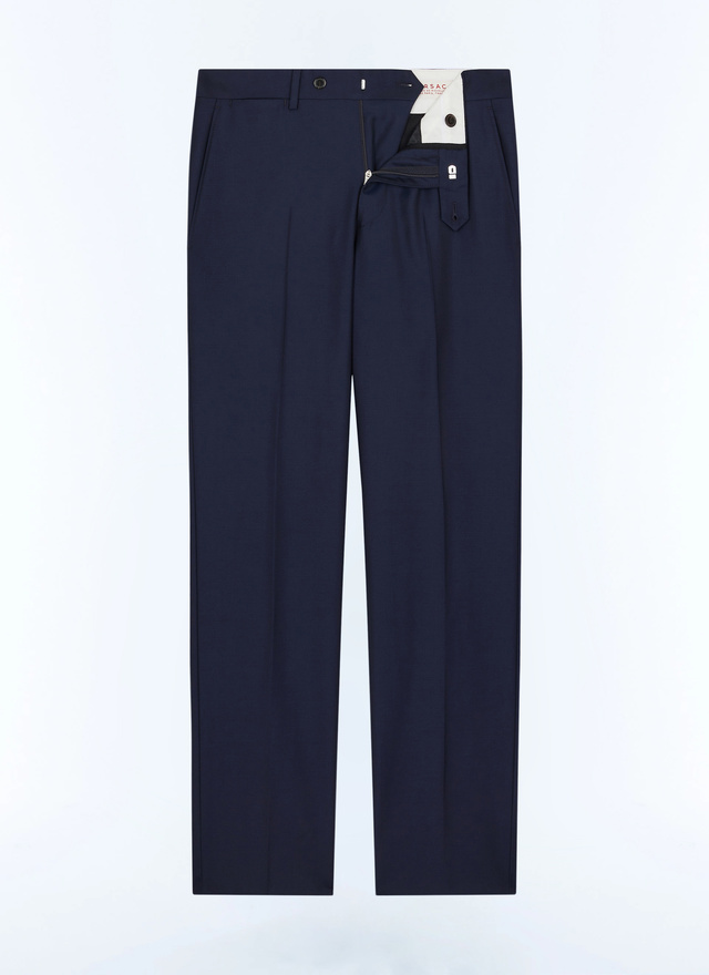 Men's blue, navy blue virgin wool serge trousers Fursac - P2VIDO-AC80-31