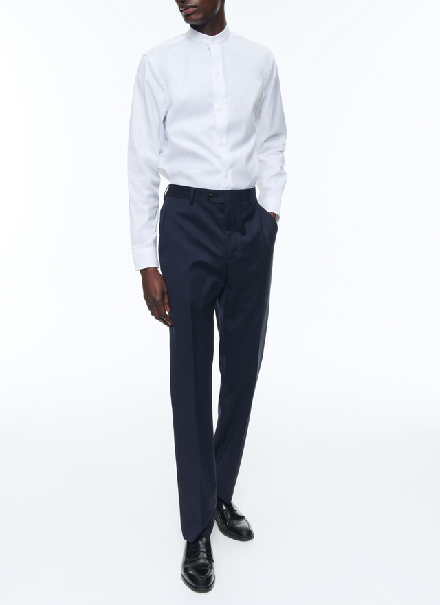 Men's trousers carbon blue virgin wool Fursac - P3VOXA-AC80-31