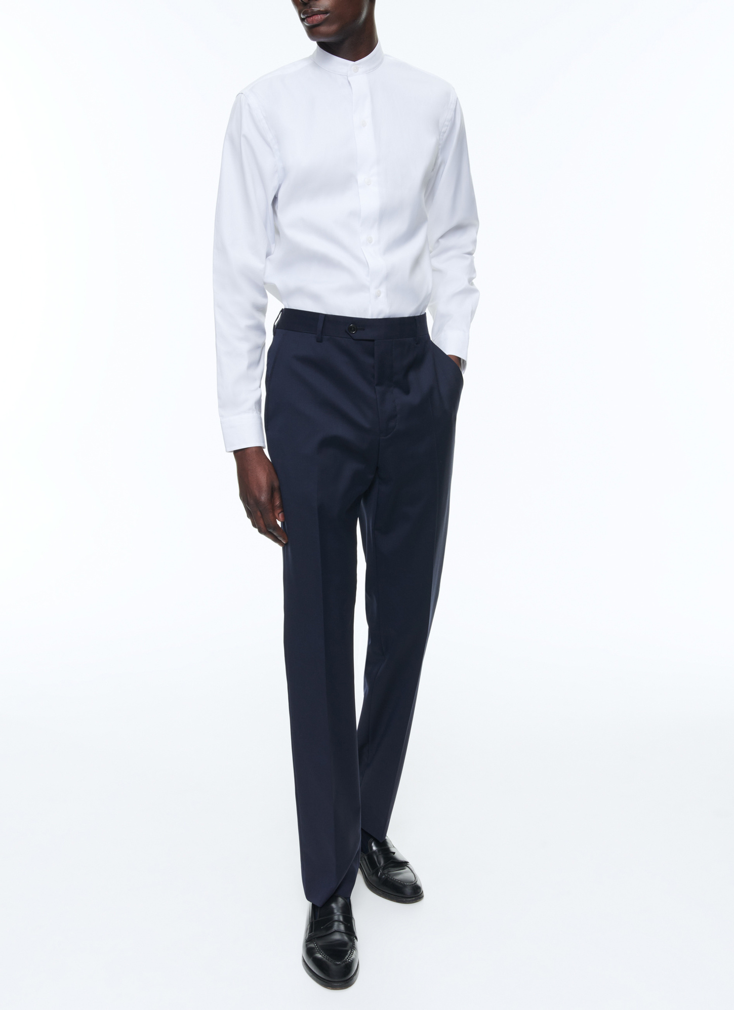 Men's trousers carbon blue virgin wool Fursac - P3VOXA-AC80-31