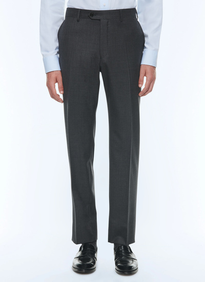 Men's trousers charcoal grey virgin wool Fursac - P2VIDO-CC64-B029