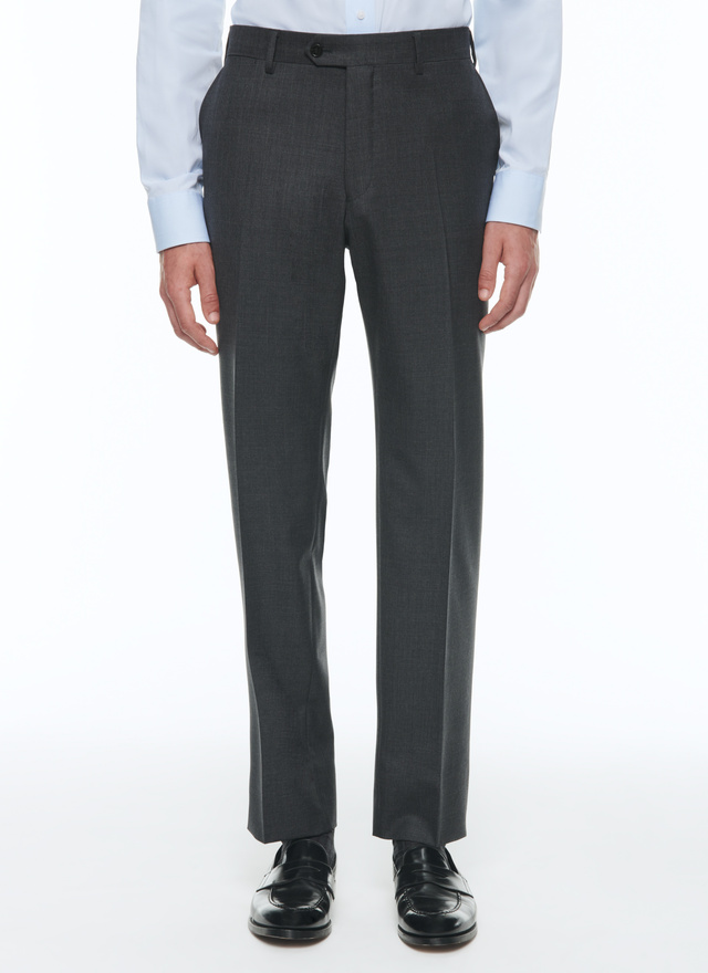 Men's trousers charcoal grey virgin wool Fursac - P2VIDO-CC64-B029