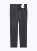 End-on-end virgin wool fitted trousers - P3VOXA-CC64-B029