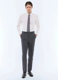 End-on-end virgin wool fitted trousers - P3VOXA-CC64-B029
