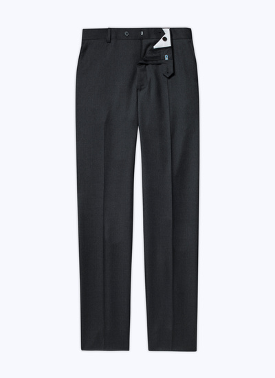 Men's grey virgin wool trousers Fursac - P3VOXA-AC26-21