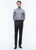 Slim fit pants in certified wool - P3VOXA-EC29-B022