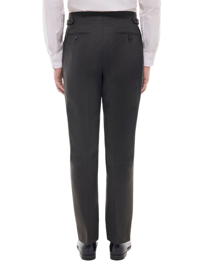 Men's trousers dark green certified wool flannel Fursac - P3BIXA-EC29-H011