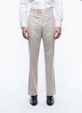 Slim fit pants in striped wool - P3DOTT-EC10-A002