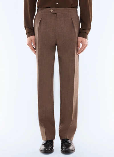 Men's mocha trousers Fursac - P3GOHA-LC04-G022