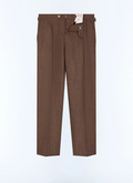 Slim-fit micro-pattern suit trousers - P3GOHA-LC04-G022
