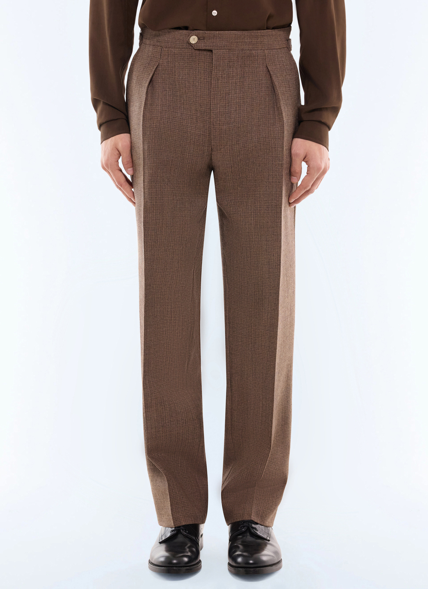 Men's mocha trousers Fursac - P3GOHA-LC04-G022