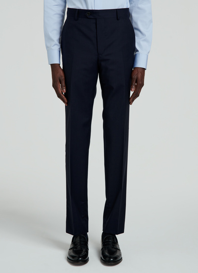Men's trousers navy blue virgin wool Fursac - 22EP3VOXA-VC01/30