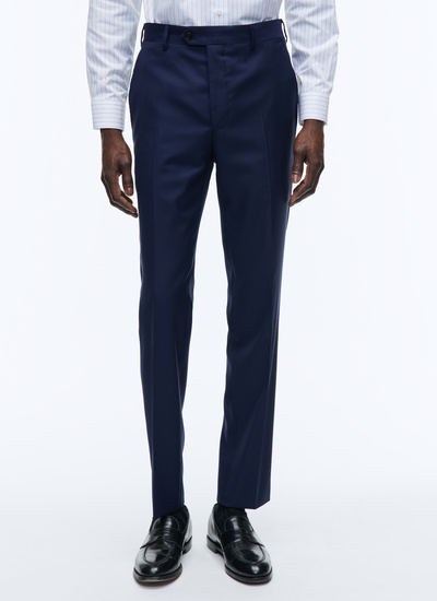 Men's trousers navy blue virgin wool Fursac - 22HP3VOXA-AC02/30