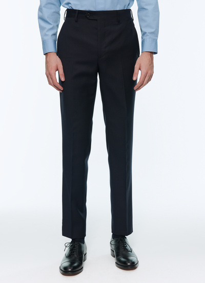 Men's trousers navy blue virgin wool Fursac - 22HP3VOXA-AC08/30