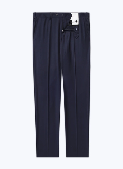 Men's trousers navy blue virgin wool serge Fursac - P2VIDO-AC81-31