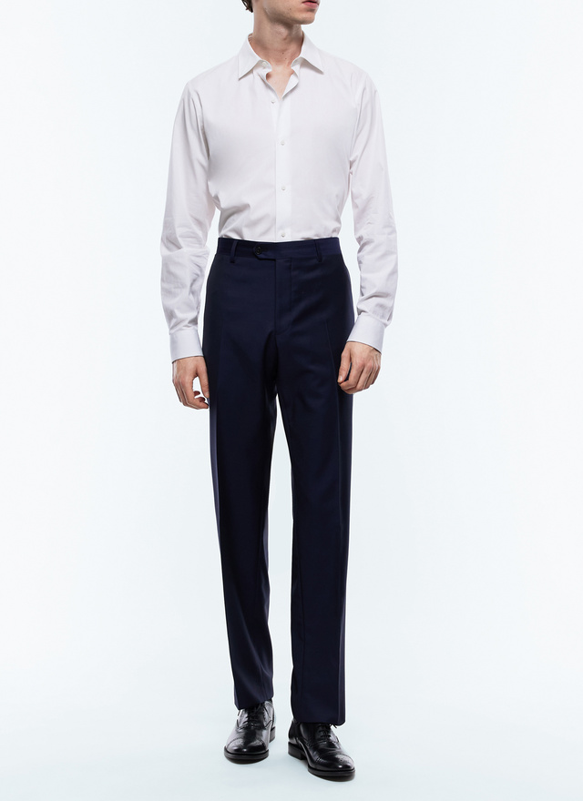 Men's trousers navy blue virgin wool serge Fursac - P2VIDO-AC81-31