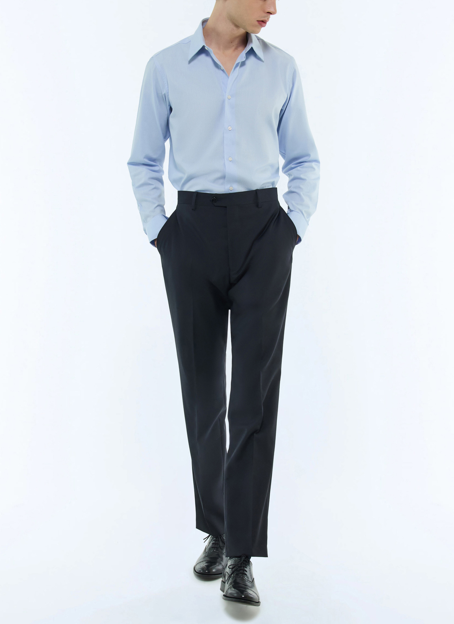 Men's navy blue trousers Fursac - P3EVIP-EC34-D030