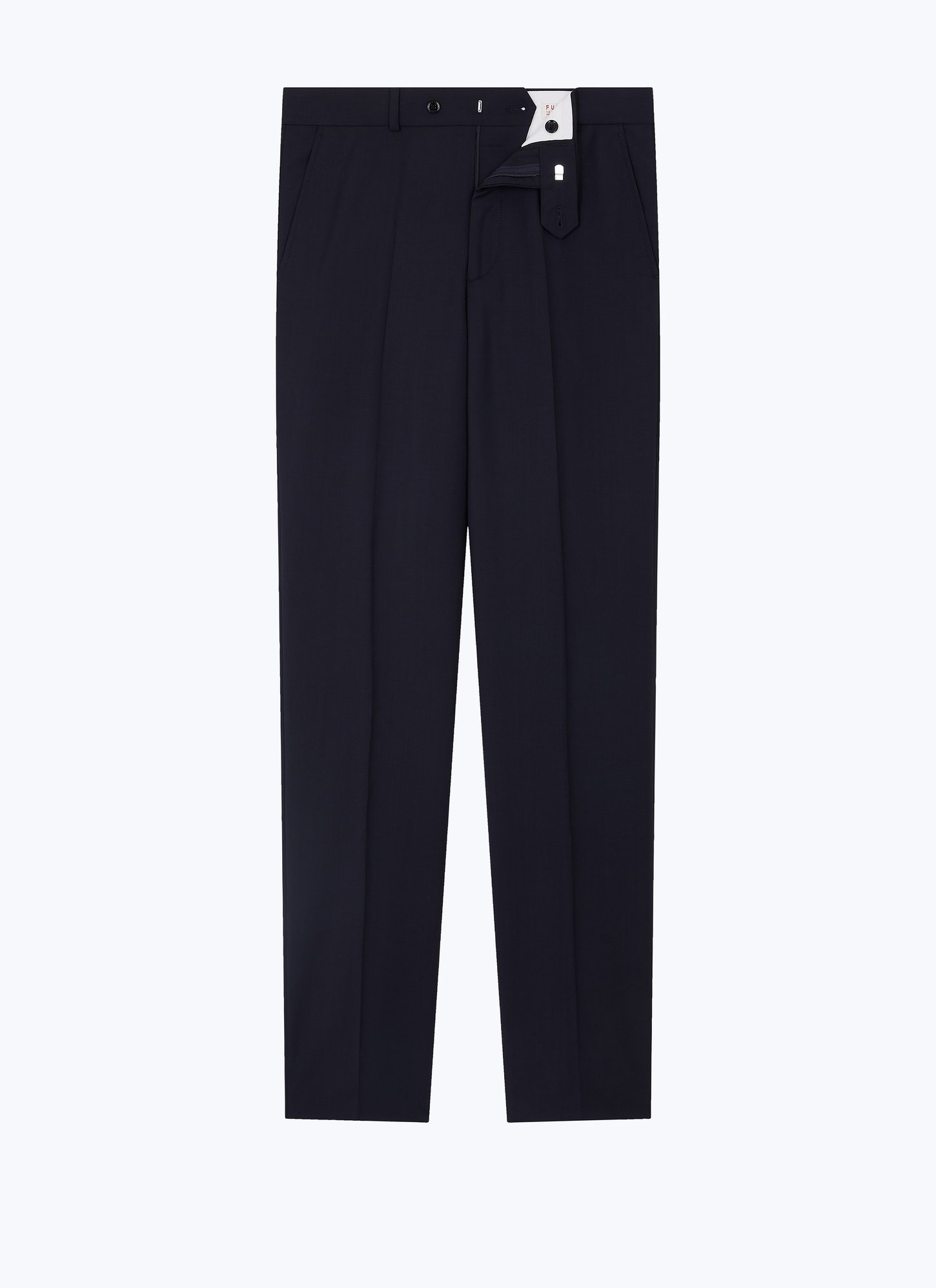 Men's blue, navy blue certified wool canvas trousers Fursac - P3EVIP-EC35-D030