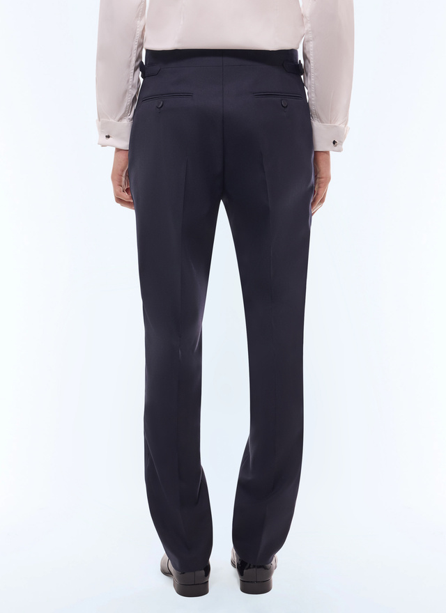 Men's blue, navy blue virgin wool faille trousers Fursac - P3VIPY-RC47-30