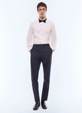 Wool faille fitted tuxedo trousers - P3VIPY-RC47-30