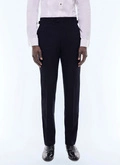 Wool faille fitted tuxedo trousers - P3VIPY-RC47-30