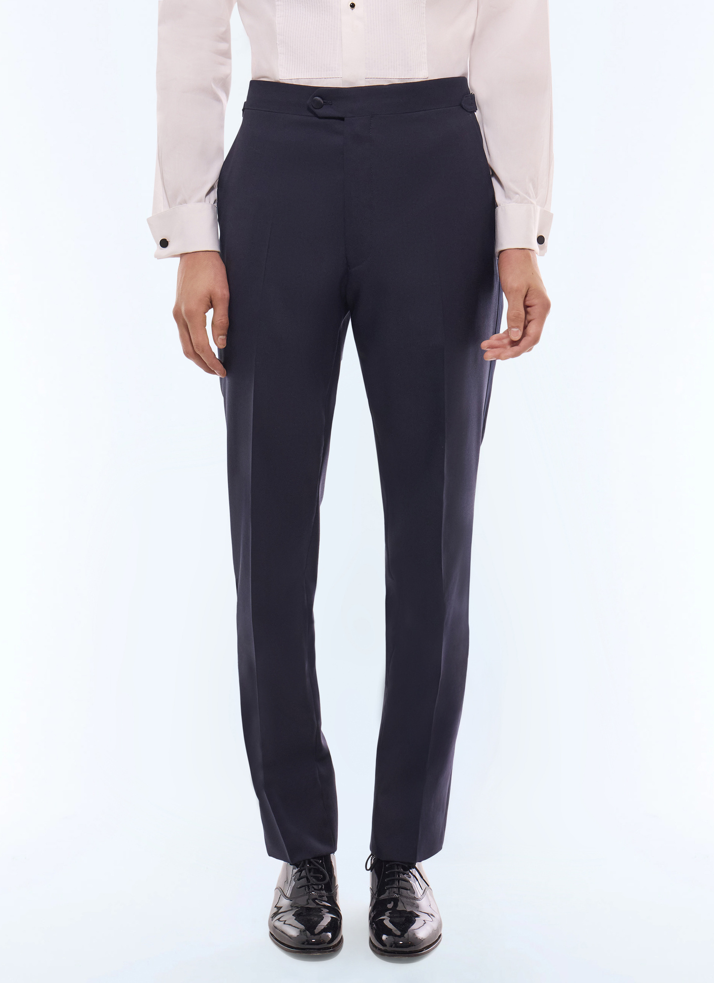 Men's trousers navy blue virgin wool faille Fursac - P3VIPY-RC47-30