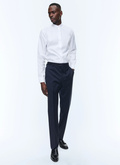 Navy blue wool serge trousers - P3VOXA-AC80-31