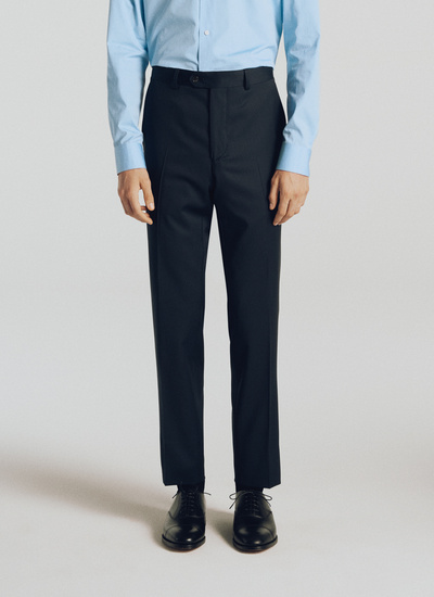 Men's trousers navy blue super 140s aaaaa wool Fursac - PERP3ILYS-OC54/30