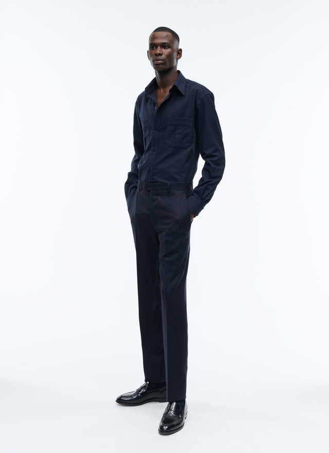 Men's navy blue trousers Fursac - P3VOXA-E614-30