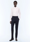 Slim-fit flannel suit trousers - P3LOXA-LC14-D030