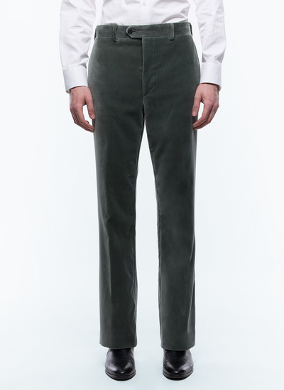 Men's trousers sage green velvet Fursac - P3EDOT-EC21-H018