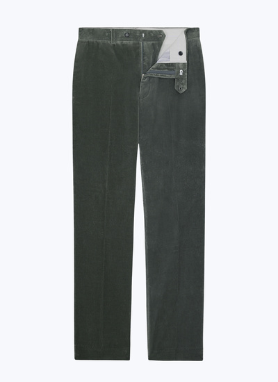 Men's green velvet trousers Fursac - P3EDOT-EC21-H018