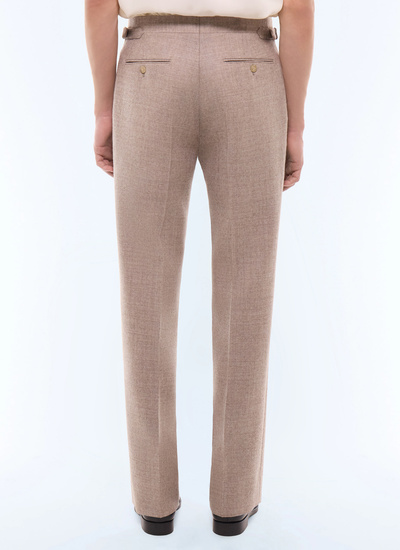 Men's main fabric: 100% virgin woolwaistband lining: 58% polyester, 42% cottonleg lining: 100% polyesterpocket lining: 58% polyester, 42% cotton trousers Fursac - P3GOHA-LC10-A006