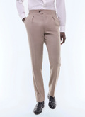 Wool flannel fitted suit pants - P3BIXA-GC17-A008