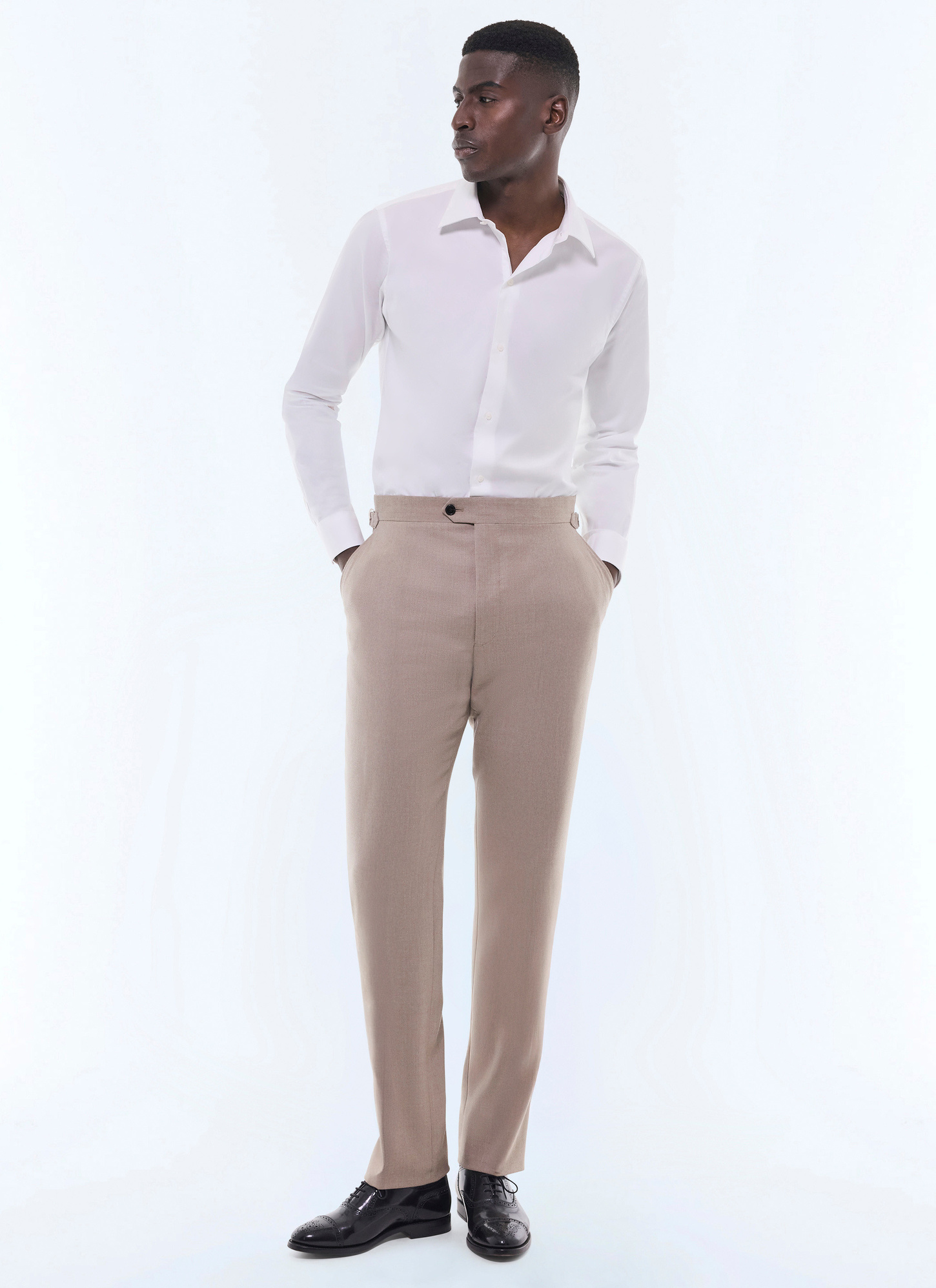 Men's taupe brown trousers Fursac - P3BIXA-GC17-A008
