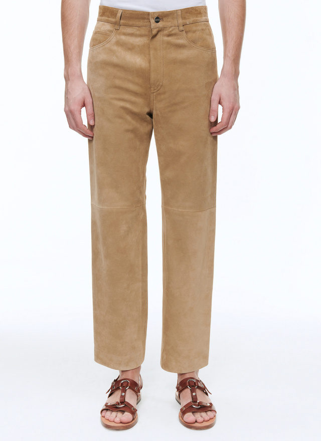 Lightweight pastel red seersucker slim fit Trousers