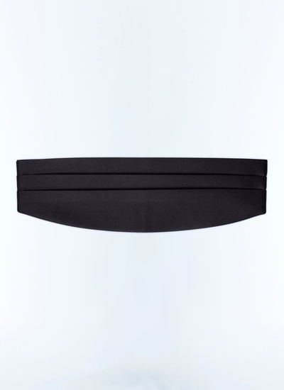 Men's tuxedo belt black satin Fursac - E2SMOK-SOI8-20