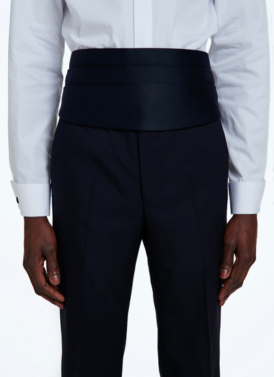 Men's navy blue tuxedo belt Fursac - PERE2SMOK-SOI9/30