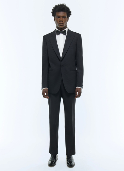 Men's tuxedo black blended virgin wool serge Fursac - S3FLIX-FV09-B020