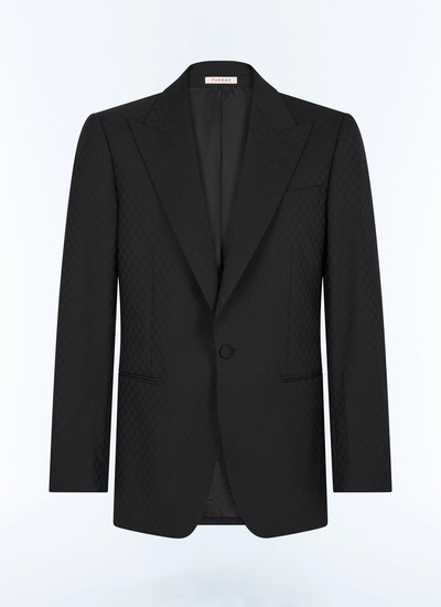 Men's black - checkerboard pattern tuxedo Fursac - V3FLIX-FV09-B020