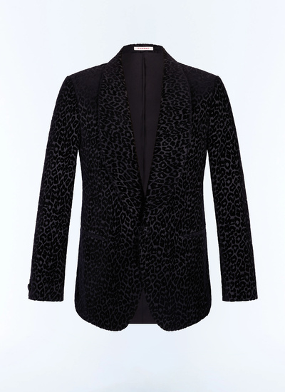 Men's black velvet tuxedo Fursac - V3JOTA-EV12-B020