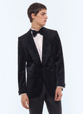 Patterned velvet tuxedo jacket - V3JOTA-EV12-B020