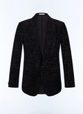 Patterned velvet tuxedo jacket - V3JOTA-EV12-B020