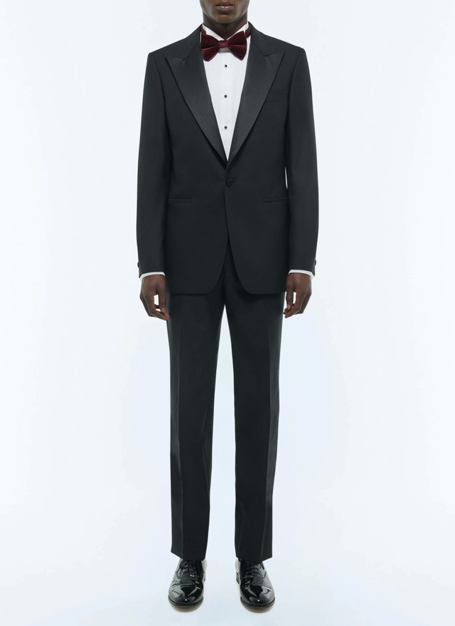 Men's tuxedo black virgin wool faille Fursac - S3ECOX-RC47-20
