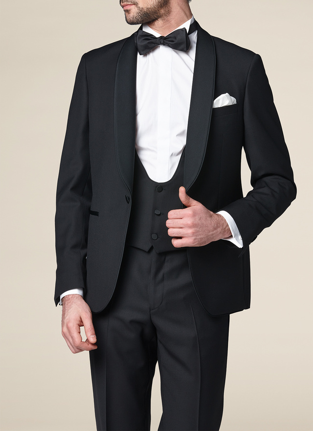 Men's black tuxedo Fursac - S3PIKY-C555-20